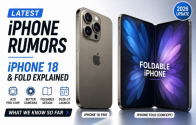 Latest iPhone rumors showing iPhone 18 Pro and foldable concept